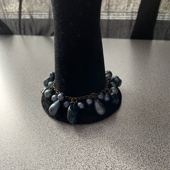 Blue Beaded Dangle Bracelet - Picture 5 of 7